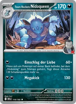Team Rockets Nidoqueen, Karte 116 aus Ewige Rivalen