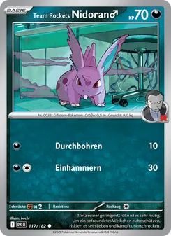 Team Rockets Nidoran♂, Karte 117 aus Ewige Rivalen