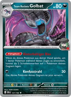 Team Rockets Golbat, Karte 121 aus Ewige Rivalen