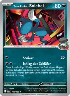 Team Rockets Sniebel, Karte 128 aus Ewige Rivalen