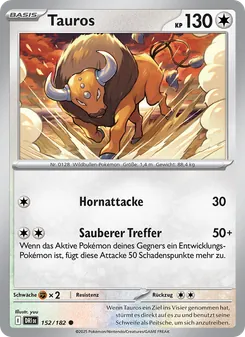 Tauros, Karte 152 aus Ewige Rivalen