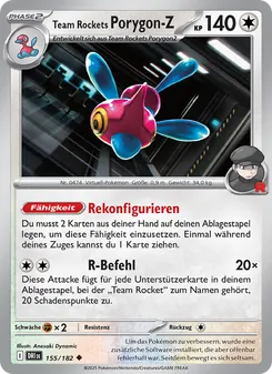 Team Rockets Porygon-Z, Karte 155 aus Ewige Rivalen