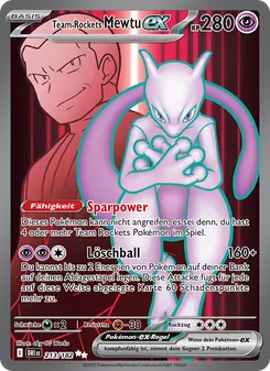 Team Rockets Mewtu-ex, Karte 213 aus Ewige Rivalen