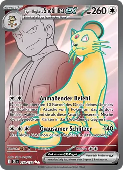 Team Rockets Snobilikat-ex, Karte 219 aus Ewige Rivalen