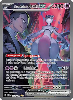 Team Rockets Mewtu-ex, Karte 231 aus Ewige Rivalen