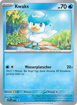 Kwaks, Karte 003 aus SVP Black Star Promos