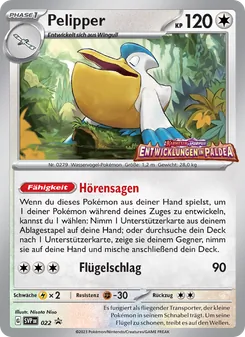 Pelipper, Karte 022 aus SVP Black Star Promos