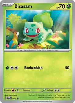 Bisasam, Karte 046 aus SVP Black Star Promos