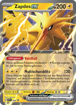 Zapdos-ex, Karte 049 aus SVP Black Star Promos