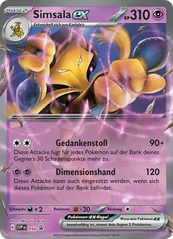 Simsala-ex, Karte 050 aus SVP Black Star Promos