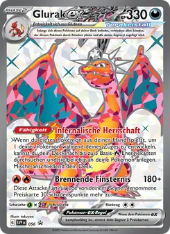 Glurak-ex, Karte 056 aus SVP Black Star Promos