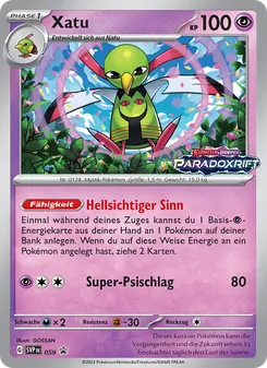 Xatu, Karte 059 aus SVP Black Star Promos