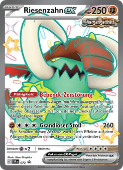 Riesenzahn-ex, Karte 072 aus SVP Black Star Promos