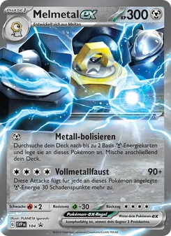 Melmetal-ex, Karte 104 aus SVP Black Star Promos
