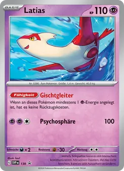 Latias, Karte 139 aus SVP Black Star Promos