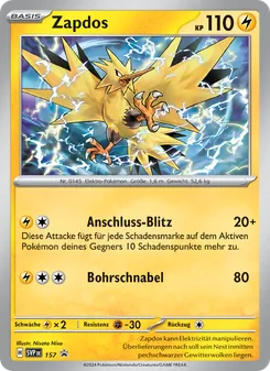 Zapdos, Karte 157 aus SVP Black Star Promos