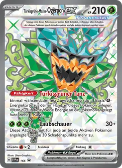 Türkisgrüne-Maske-Ogerpon-ex, Karte 166 aus SVP Black Star Promos