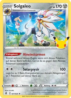 Solgaleo, Karte 21 aus Celebrations