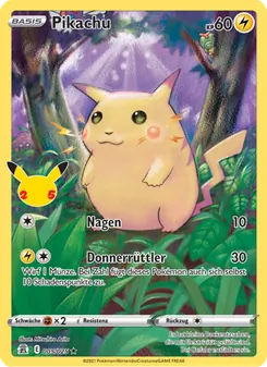 Pikachu, Karte 5 aus Celebrations