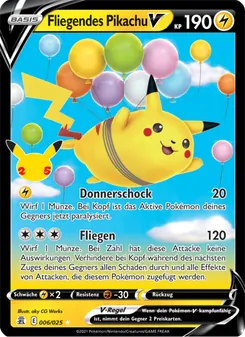 Fliegendes Pikachu V, Karte 6 aus Celebrations