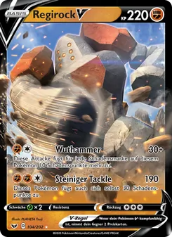 Regirock V, Karte 104 aus Schwert & Schild