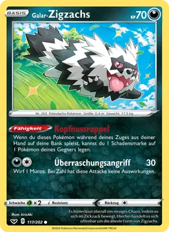 Galar-Zigzachs, Karte 117 aus Schwert & Schild
