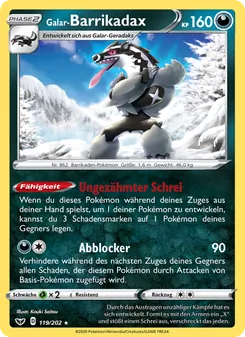 Galar-Barrikadax, Karte 119 aus Schwert & Schild