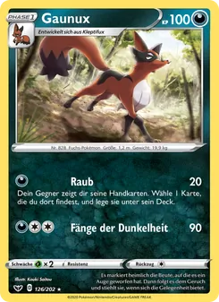 Gaunux, Karte 126 aus Schwert & Schild