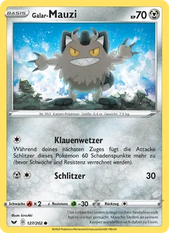 Galar-Mauzi, Karte 127 aus Schwert & Schild