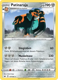 Patinaraja, Karte 137 aus Schwert & Schild