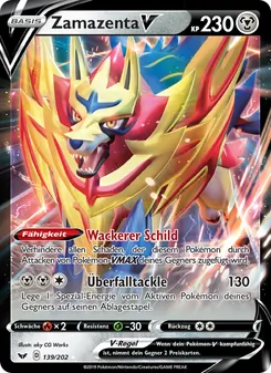 Zamazenta V, Karte 139 aus Schwert & Schild
