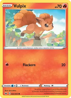 Vulpix, Karte 22 aus Schwert & Schild