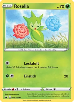 Roselia, Karte 3 aus Schwert & Schild