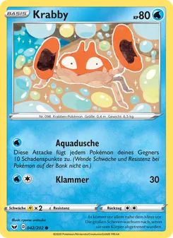 Krabby, Karte 42 aus Schwert & Schild