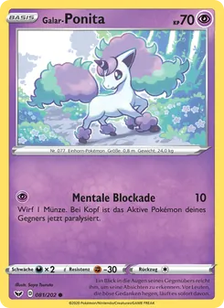 Galar-Ponita, Karte 81 aus Schwert & Schild