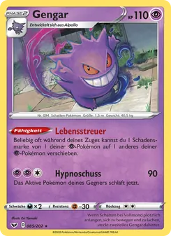 Gengar, Karte 85 aus Schwert & Schild