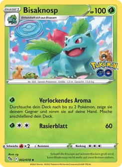 Bisaknosp, Karte 002 aus Pokémon GO