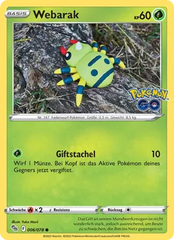 Webarak, Karte 006 aus Pokémon GO