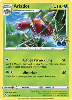Ariados, Karte 007 aus Pokémon GO