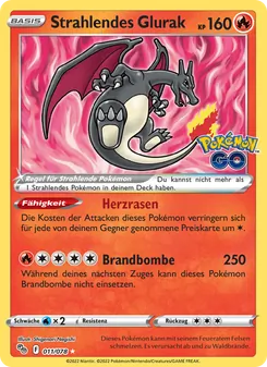 Strahlendes Glurak, Karte 011 aus Pokémon GO