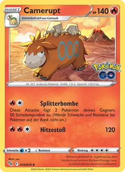 Camerupt, Karte 014 aus Pokémon GO