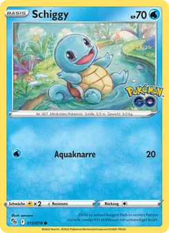 Schiggy, Karte 015 aus Pokémon GO