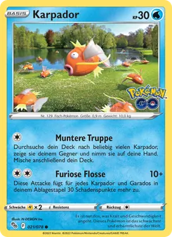 Karpador, Karte 021 aus Pokémon GO