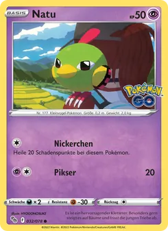 Natu, Karte 032 aus Pokémon GO