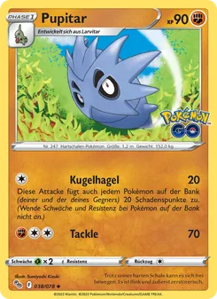 Pupitar, Karte 038 aus Pokémon GO