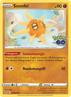 Sonnfel, Karte 039 aus Pokémon GO