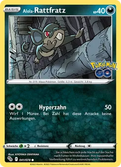 Alola-Rattfratz, Karte 041 aus Pokémon GO