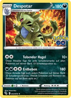 Despotar, Karte 043 aus Pokémon GO