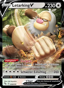 Letarking V, Karte 058 aus Pokémon GO