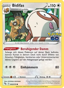 Bidifas, Karte 060 aus Pokémon GO